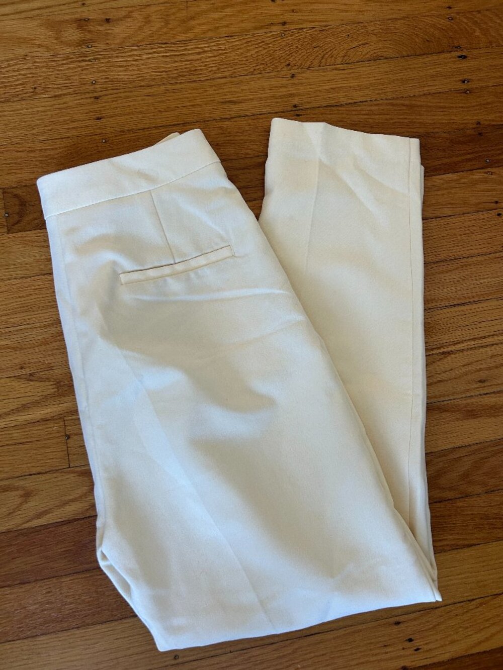 Zara cream high rise work pants